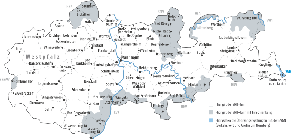 VRN | Übergang zum Verkehrsverbund Großraum Nürnberg