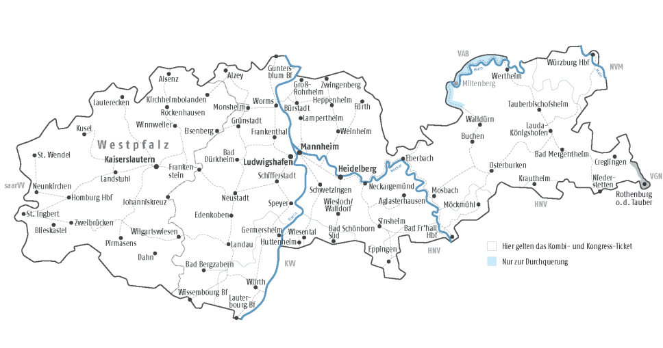 Gültigkeitsgebeit der Kongress- und Kombi-Tickets